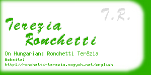 terezia ronchetti business card